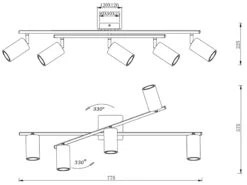 Trio Leuchten Zeitloser Deckenstrahler MARLEY Aus Weißem Metall Mit 5 GU10 Schwenkbaren Spots -Heimbeleuchtung Angebote zeitloser deckenstrahler marley aus weissem metall 3